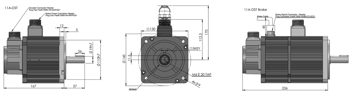 DST 1.0kW AC Servo Motor