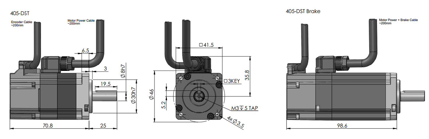 DST 0.05kW AC Servo Motor