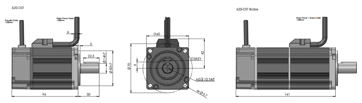 DST 0.2kW AC Servo Motor