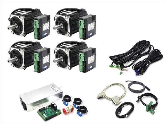 4 Axis 0.75kW DYN2 AC Servo CNC System